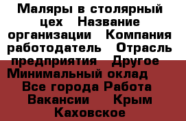 Маляры в столярный цех › Название организации ­ Компания-работодатель › Отрасль предприятия ­ Другое › Минимальный оклад ­ 1 - Все города Работа » Вакансии   . Крым,Каховское